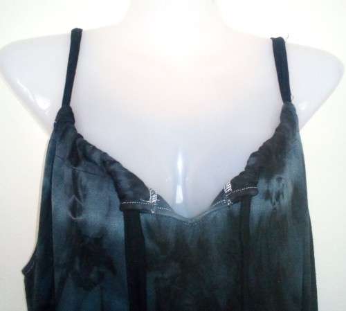 Navy Blue and Black Tie Dye Full Length Dress by Truworths Size 34