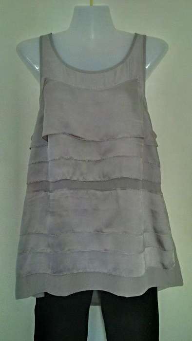 Beautiful Oyster Pink vest with Satin layered detail by Woolworths  Size 12