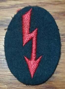 WW2 German Army Artillery Signals Personnel Trade Badge - Wool type