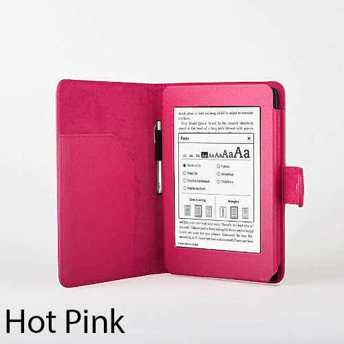 Amazon Kindle PaperWhite Cover, magnetic auto sleep/wake, hot pink