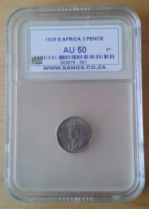 Nice 1929 union silver tickey SANGS AU50