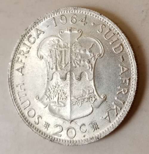 1964 van Riebeeck silver 20c as per images