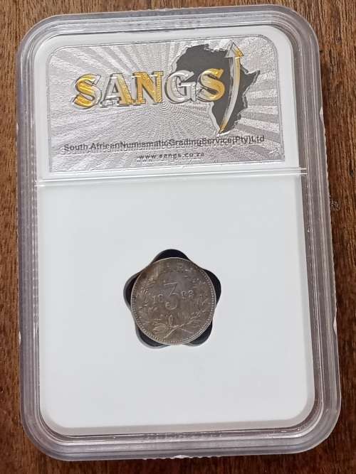 Nice 1893 ZAR Kruger silver tickey SANGS XF45