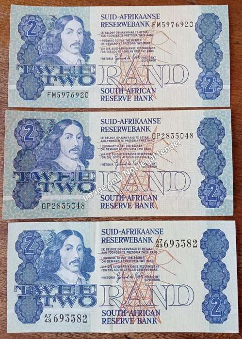 Lot of x3 GPC de Kock 1980s R2 notes
