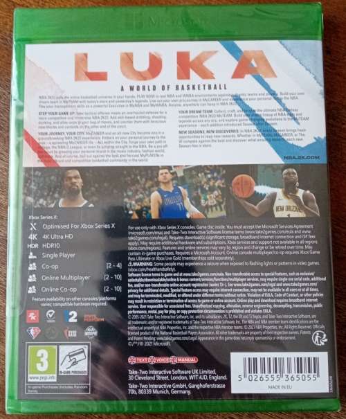 NBA2K22 XBOX SERIES X (New & sealed)