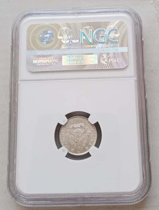 1945 Union silver tickey NGC Uncirculated Details