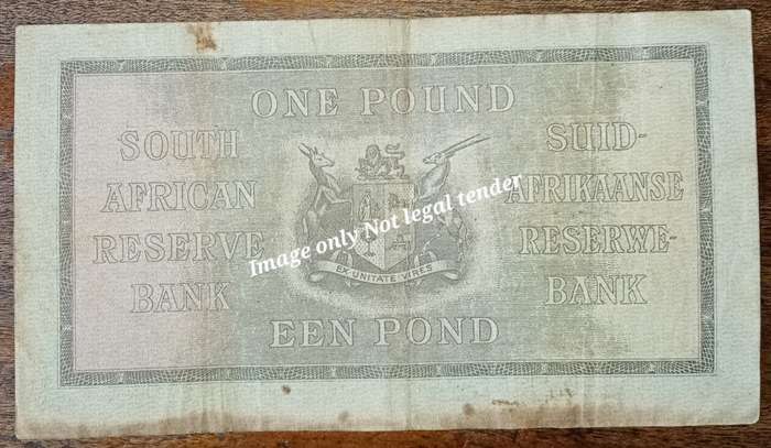 1947 M.H de Kock 1 pound note