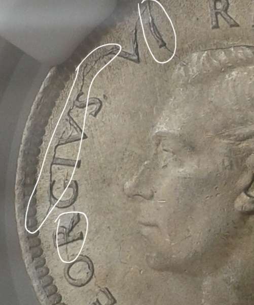 Nice 1942 union silver sixpence NGC MS63 with multiple obverse die cracks