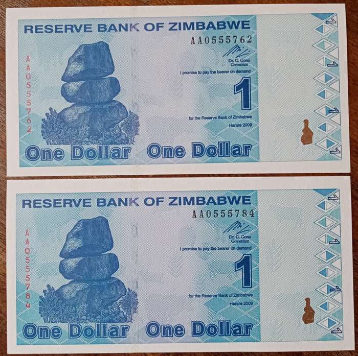2009 Zimbabwe uncirculated $1