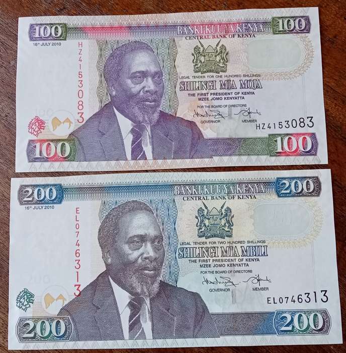2010 Kenya uncirculated 100/200 Shilingi set