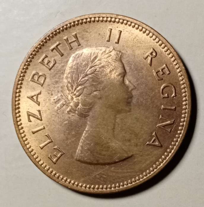 Nice 1960 union brilliant uncirculated 1/2 Penny (last issue)