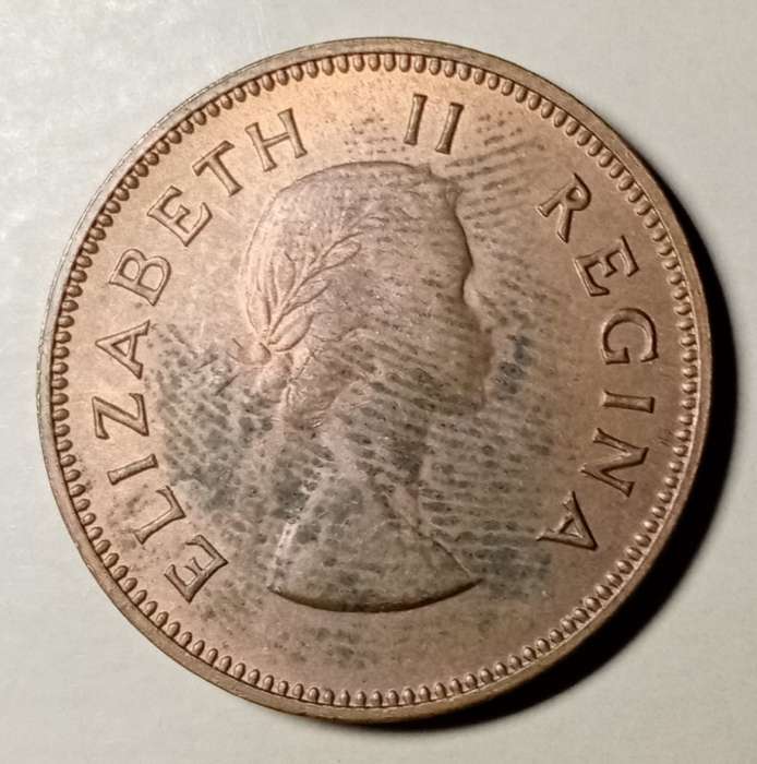 Nice 1960 union uncirculated 1/2 Penny (last issue)