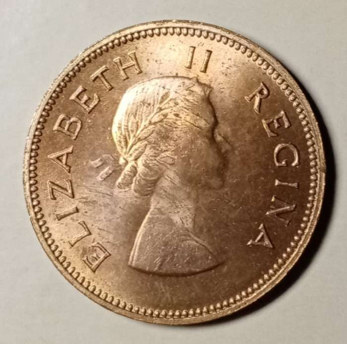 Nice 1960 union uncirculated 1/2 Penny (last issue).