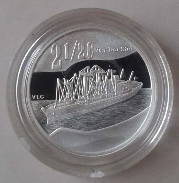 2011 Maritime History (Van Der Stel) proof silver 2 1/2c in pouch incl.certificate