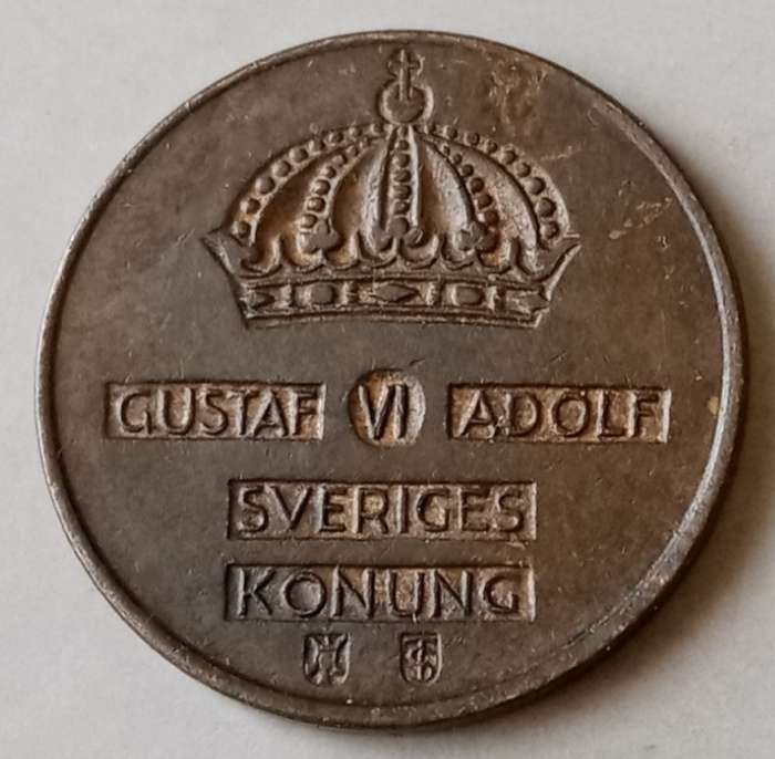 1954 Sweden uncirculated 1 Ore