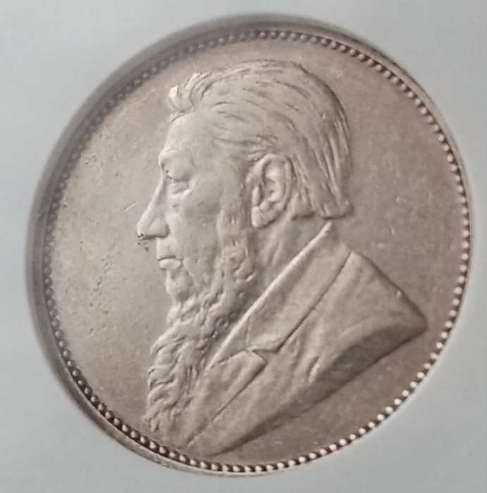 Higher grade 1894 ZAR Kruger silver shilling NGC XF40