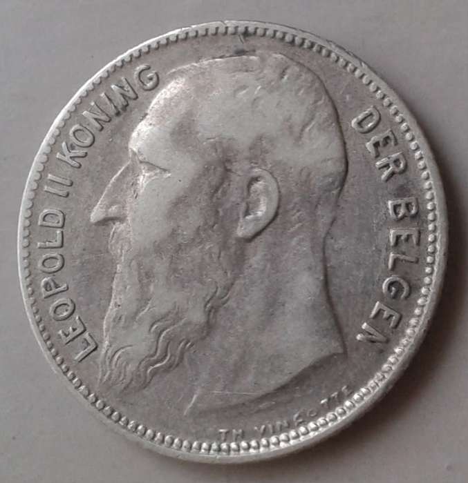 Nice 1909 Belgium silver 1 Frank