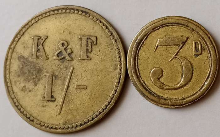 Natal (Dannhauser): Kleinman & Finschen shilling and threepence token set