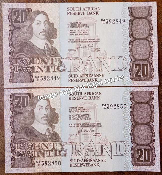 1984 GPC de Kock R20 note set in sequence (AU+)