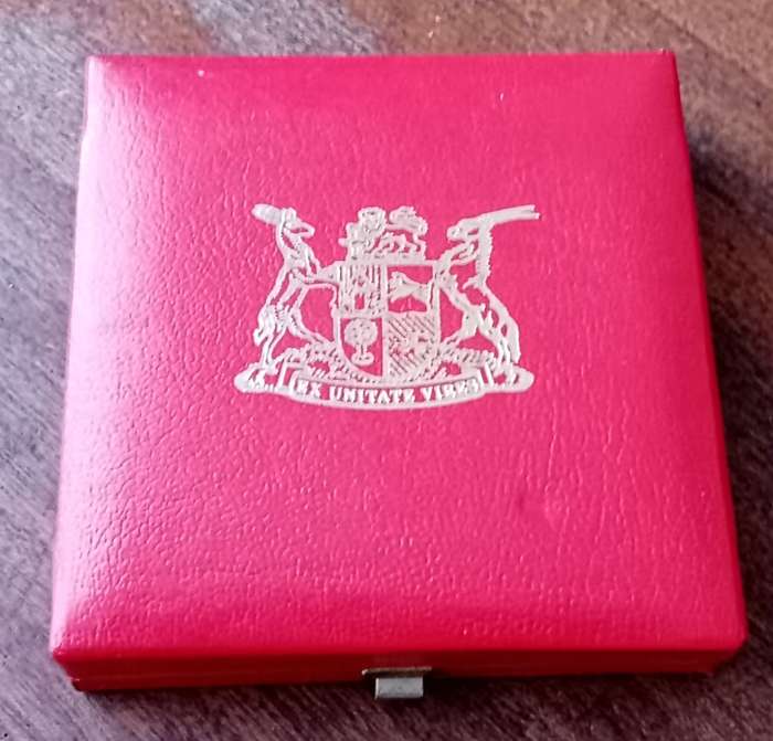 1966 Lesotho brilliant uncirculated silver 50 Licente in S.A Mint box (low mintage)