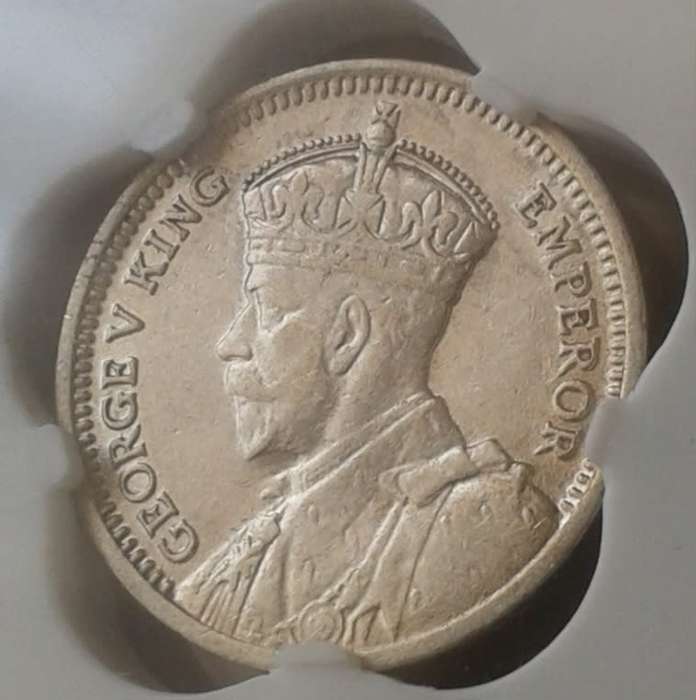 1934 Southern Rhodesia sterling silver threepence SANGS XF40
