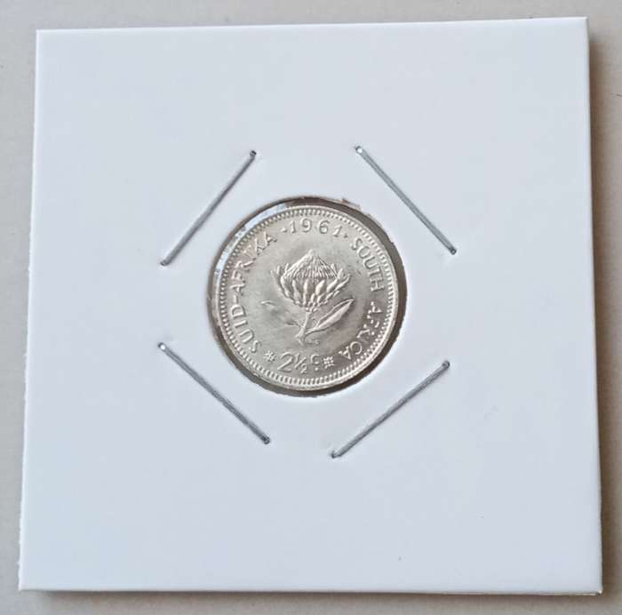 Uncirculated 1961 Republic silver 2 1/2c