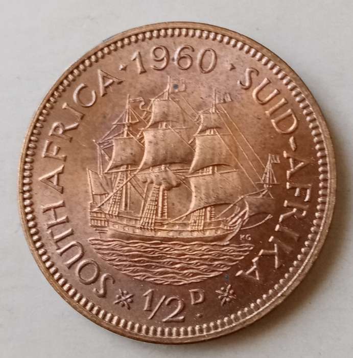 Nice 1960 Union uncirculated 1/2 Penny..