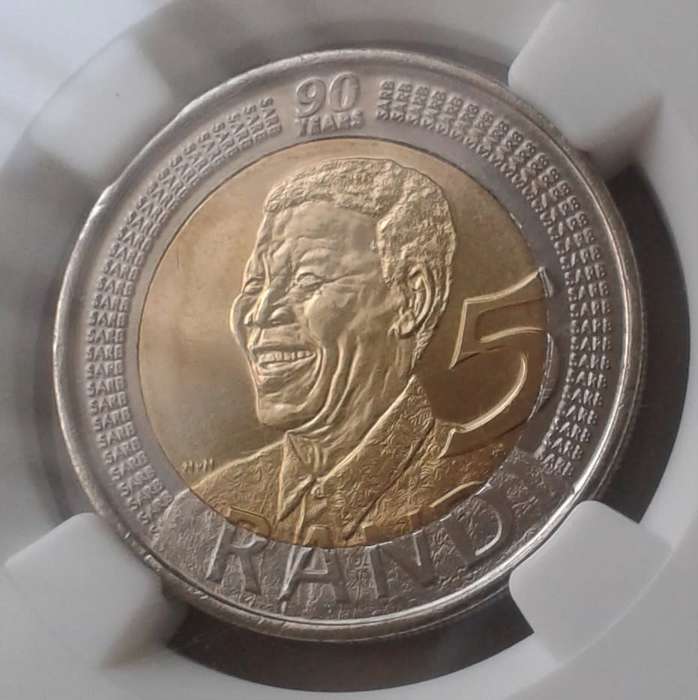 2008 Mandela 90th bday R5 NGC MS65