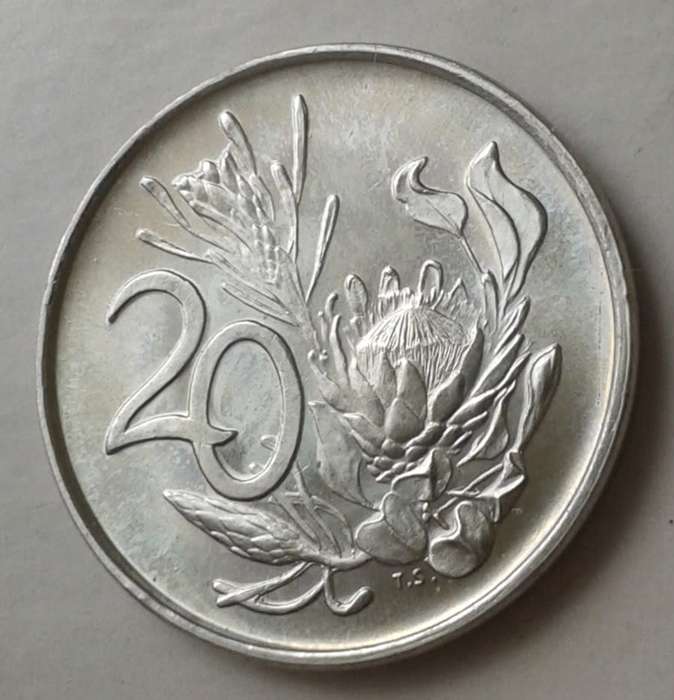 1976 Uncirculated nickel 20c (Pres.Fouche)