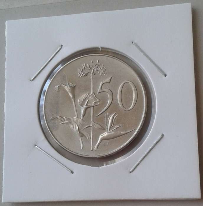 1965 Afrikaans 50c in proof.