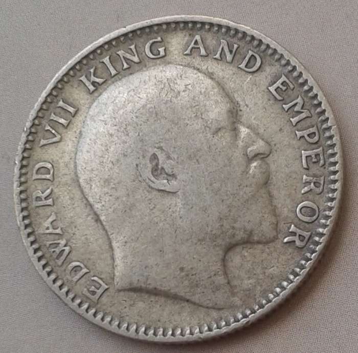 Nice 1906 (C) British-India silver half Rupee