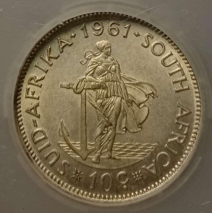 1961 Republic silver 10c SANGS MS64