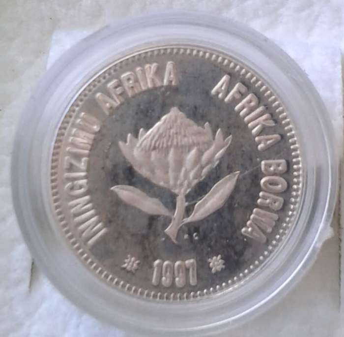 1997 Knysna Seahorse proof silver 2 1/2c in S.A Mint box incl.certificate