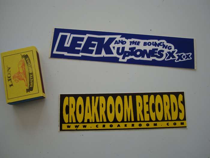 Leek and the Bouncing Uptones & Croakroom Records Stickers