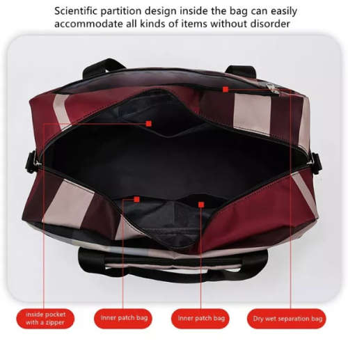 Khaki Multifunctional Large Waterproof Oxford Fabric Portable Folding Expansion Travel