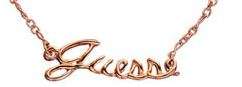 *Brand New* Guess Ladies Rose Gold Necklace with Guess Logo Pendant *Stunning*