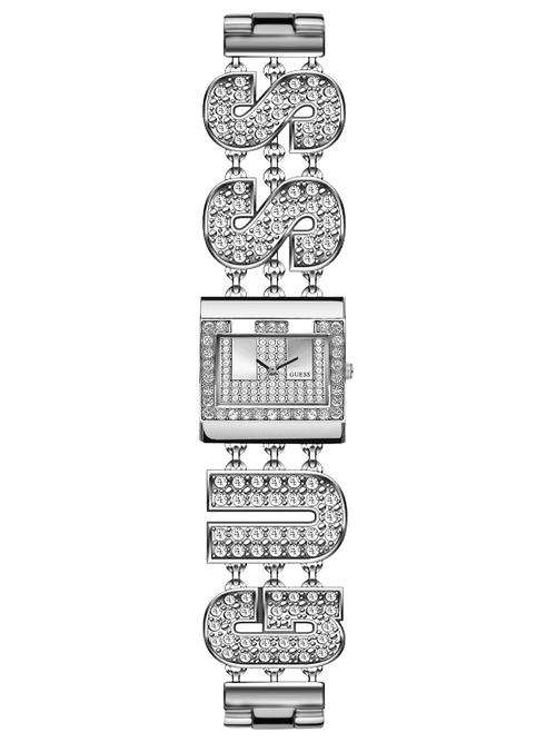 *Brand New* Guess Ladies Silver and Crystal Guess Logo Watch *Two Year Gues Warranty,ORIGINAL GUESS*