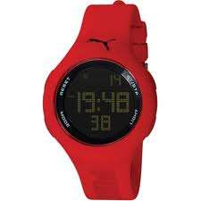 BRAND NEW PUMA Loop Red Unisex Plastic Chronograph Sports Watch with Timer**SPORTS or CASUAL WEAR**