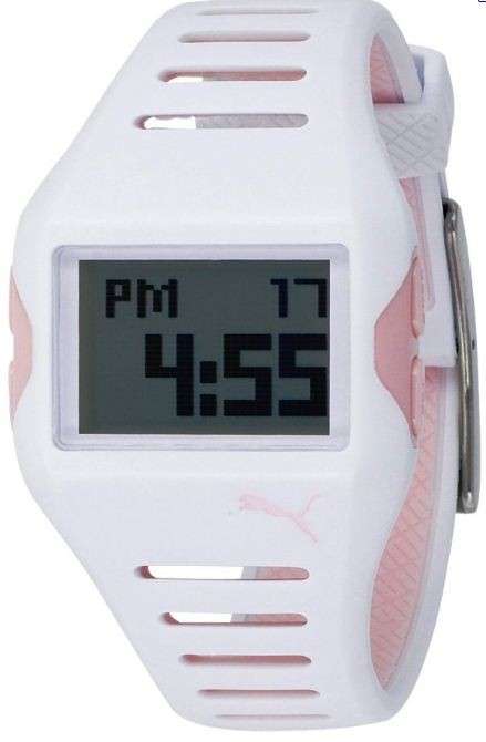 BRAND NEW PUMA Women's Top Flow White and Pink Digital Sports Watch PU910182003 *STUNNING*