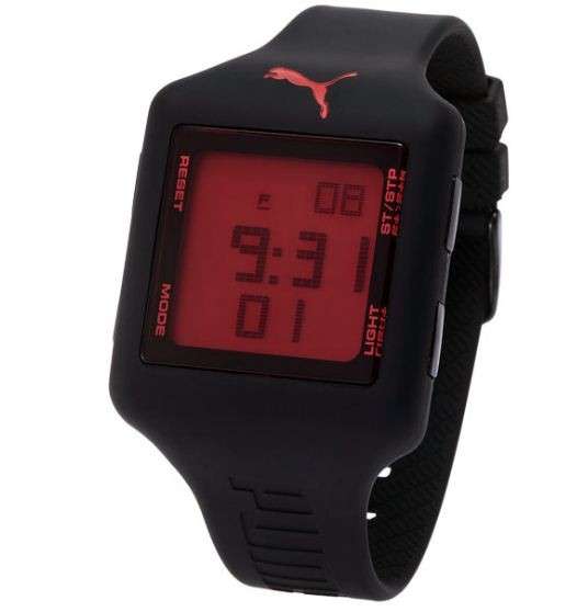 BRAND NEW PUMA Unisex PU910791001 Slide-Large Black Red Digital Watch**SPORTS or CASUAL WEAR**