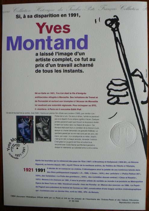 France 1994 Official La Poste set of 6 first day documents famous people + postcards + booklet