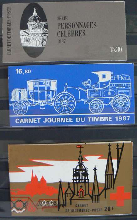France 1987 lot of 46 MNH stamps + 3 booklets - CV$90+