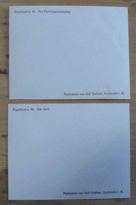 Frankfurt Germany 9 unused small photocards by Rolf Kellner - circa 1930