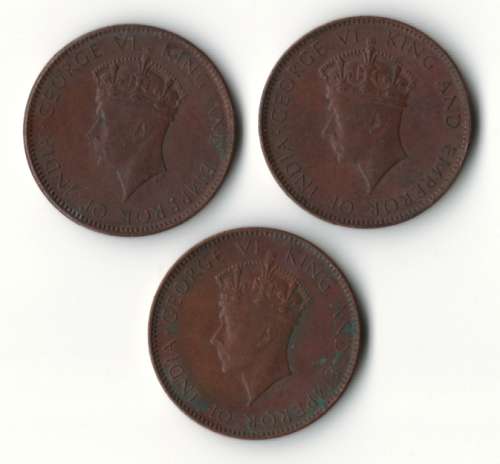 1940 Ceylon 1 Cent - three great coins in this lot