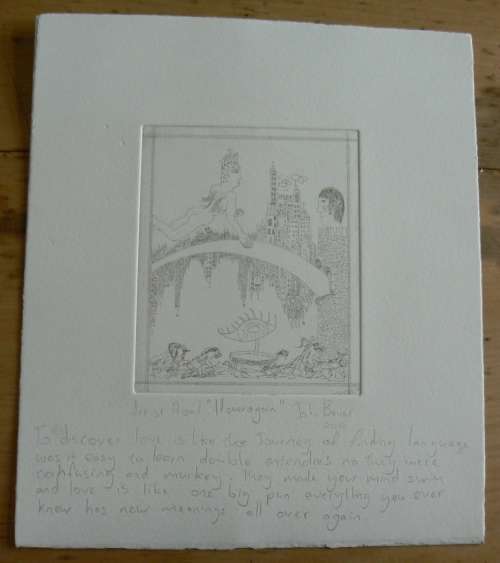 John Bauer copper plate artist proof etching `All over again` with storyboard