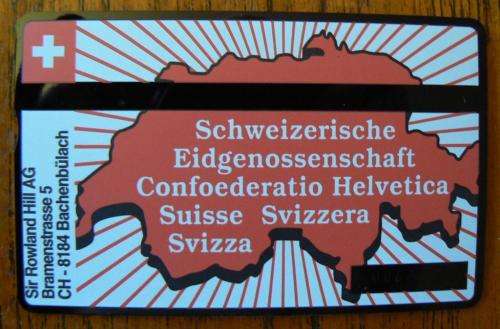 Switzerland collectible Wilhelm Tell 5 Fr phone card with CoA 1993