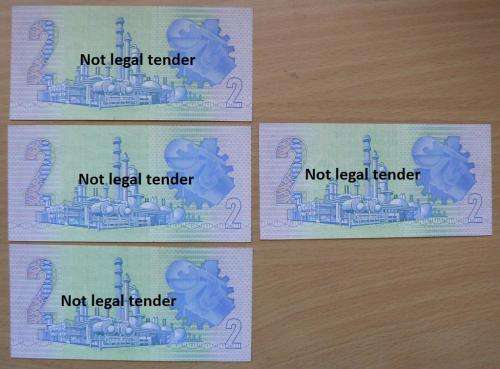 Lot of 4 G de Kock 3rd Issue R2 notes - UNC, 3 in sequence - GB