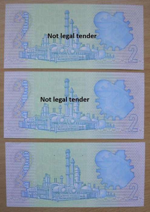 Lot of 3 G de Kock 2nd Issue R2 notes - UNC, with 2 in sequence