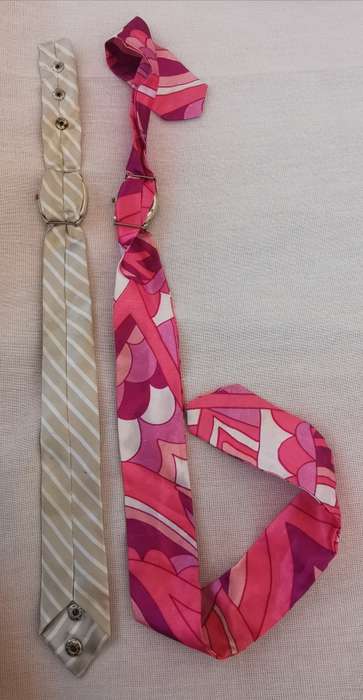 Pair of cloth strap watches - new batteries, working