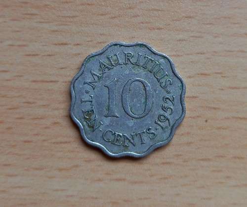 1952 Mauritius 10 Cents - rare